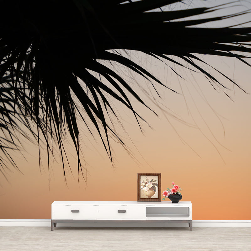 Tropical Palm Leaves Wall Covering Stain Resistant Living Room Wall Decor