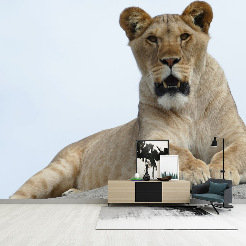 African Lion Animal Mural Wallpaper for Living Room Bedroom, Made to Measure