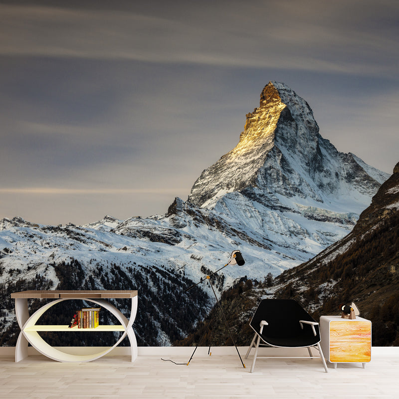 Mountain Wall Mural Decal Modern Sitting Room Wall Decor, Moisture Resistant