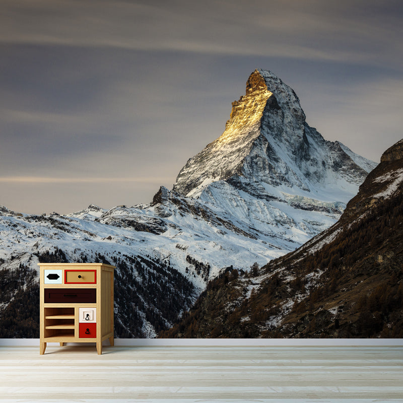 Mountain Wall Mural Decal Modern Sitting Room Wall Decor, Moisture Resistant