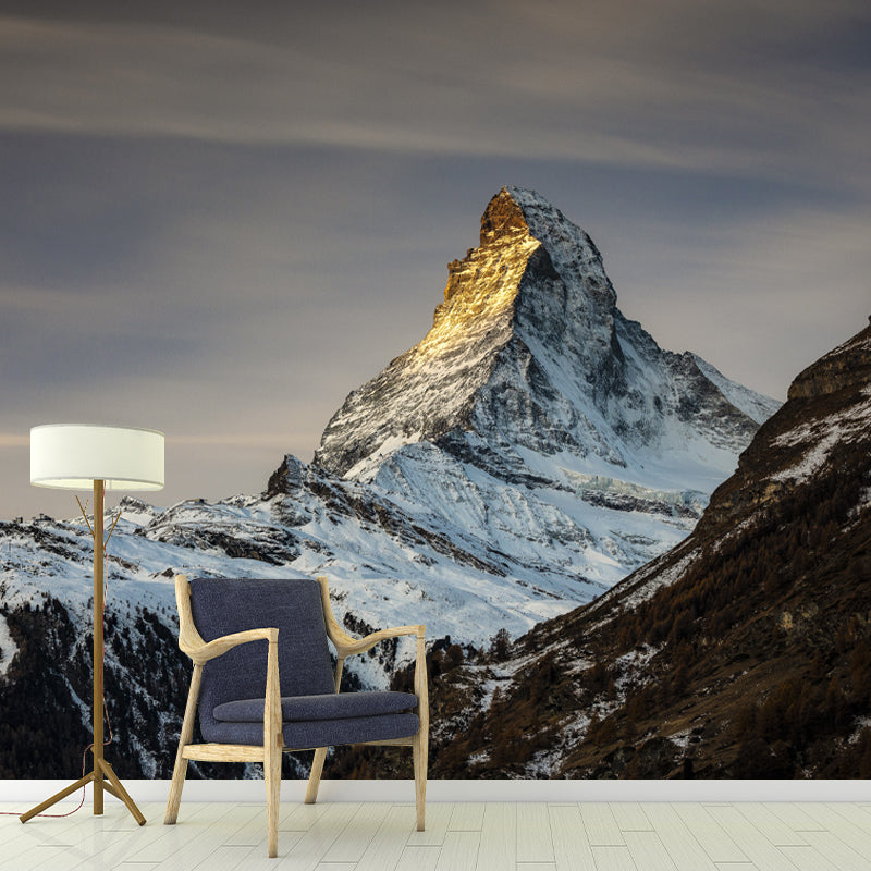 Mountain Wall Mural Decal Modern Sitting Room Wall Decor, Moisture Resistant