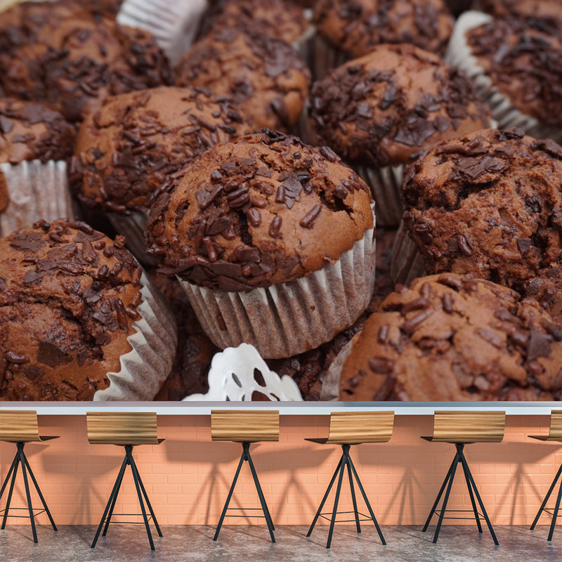 Chocolate Cake Mural Wallpaper Dessert Shop Decorative, Custom Size Available