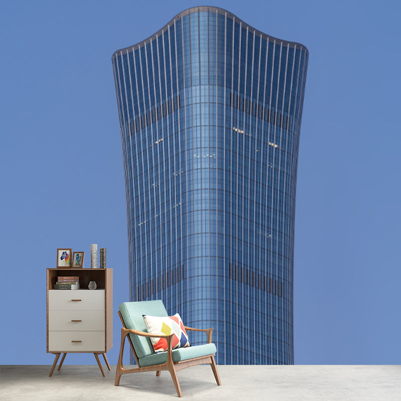 Modern City Architecture Mural for Meeting Room Customized Wall Covering