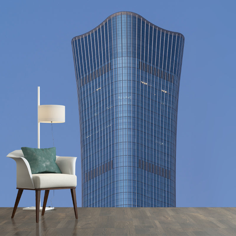 Modern City Architecture Mural for Meeting Room Customized Wall Covering