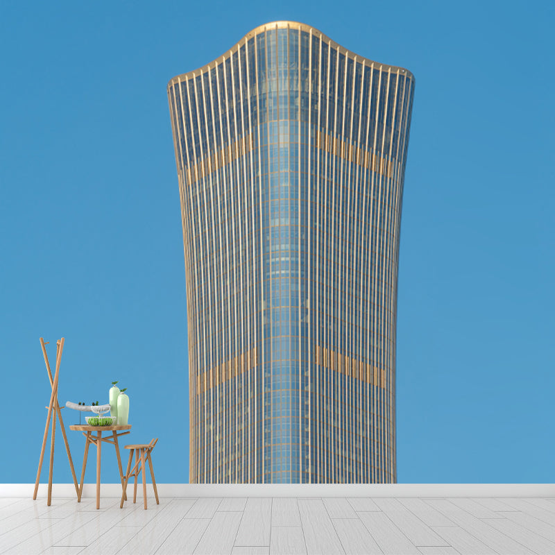 Modern City Architecture Mural for Meeting Room Customized Wall Covering