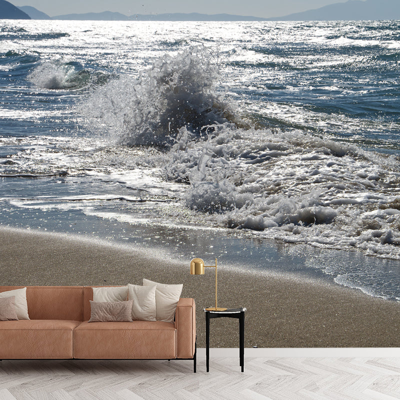 Sea Shore Mural Stain Resistant Meeting Room Wall Decor, Made to Measure