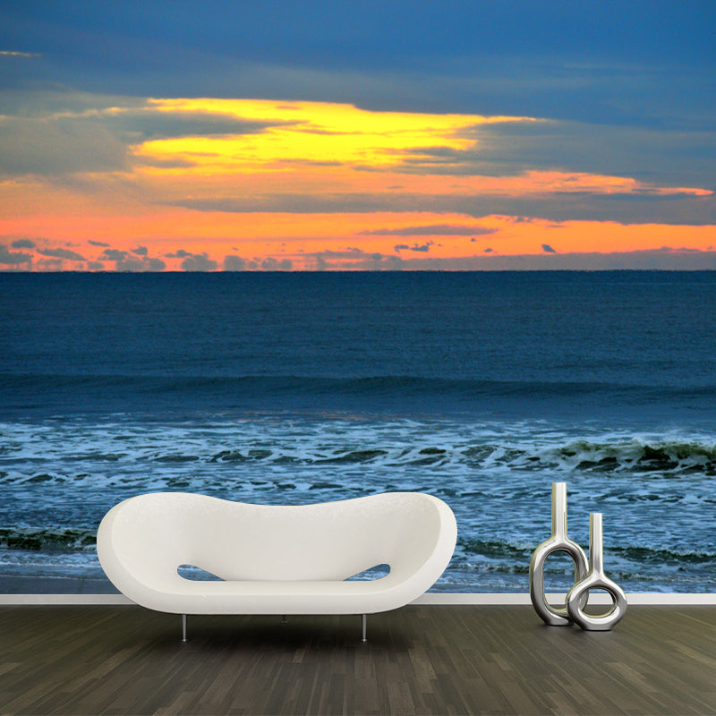 Blue Sea Mural Wallpaper Full Size Wall Decor for Bedroom, Made to Measure