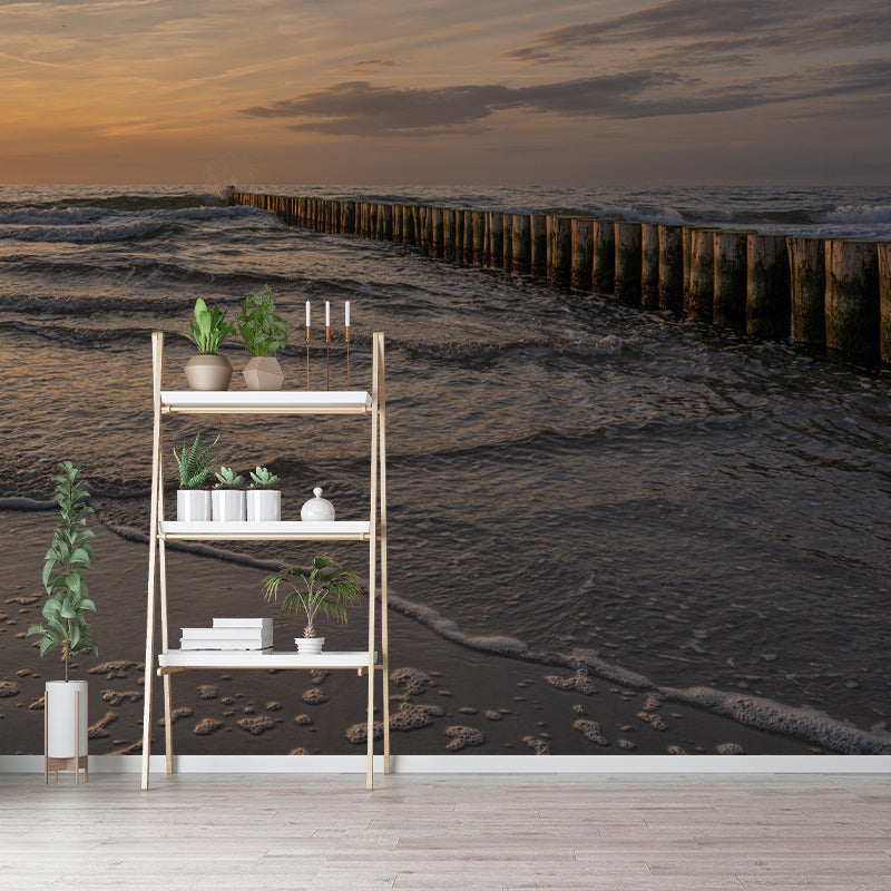 Blue Sea Mural Wallpaper Full Size Wall Decor for Bedroom, Made to Measure