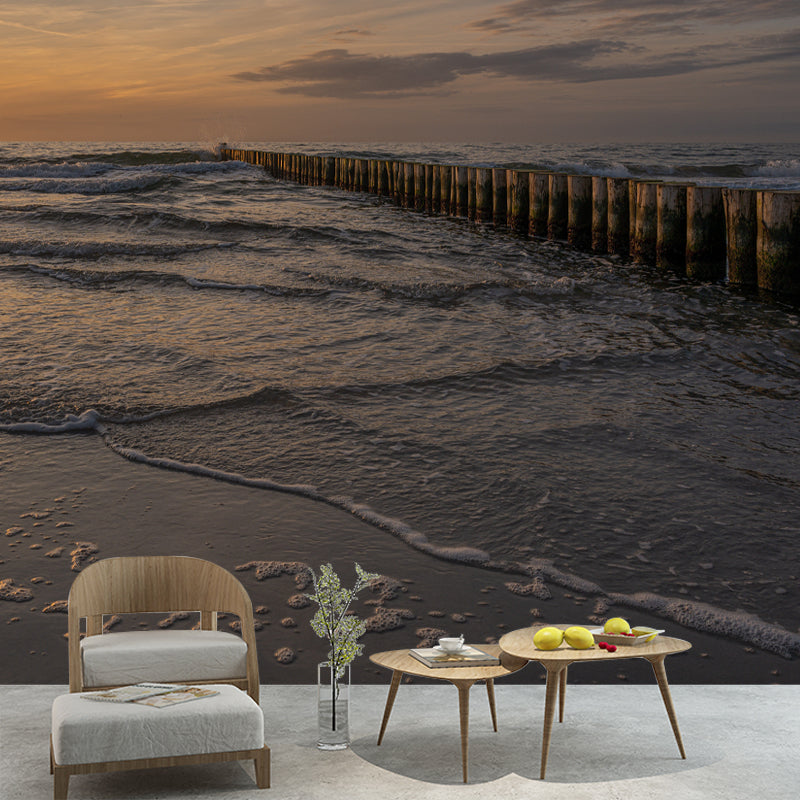 Blue Sea Mural Wallpaper Full Size Wall Decor for Bedroom, Made to Measure