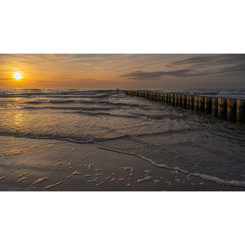 Blue Sea Mural Wallpaper Full Size Wall Decor for Bedroom, Made to Measure