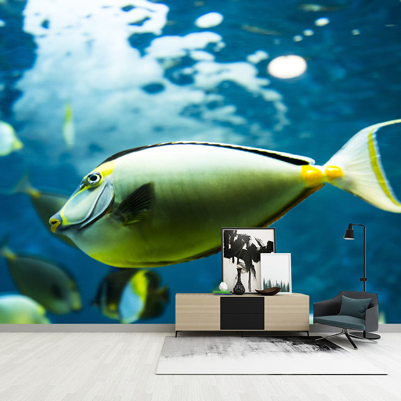 Tropical Creatures Seabed Mural Wallpaper for Living Room, Made to Measure