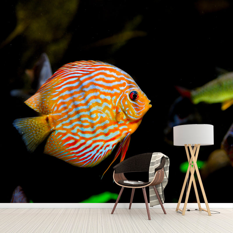 Tropical Creatures Seabed Mural Wallpaper for Living Room, Made to Measure