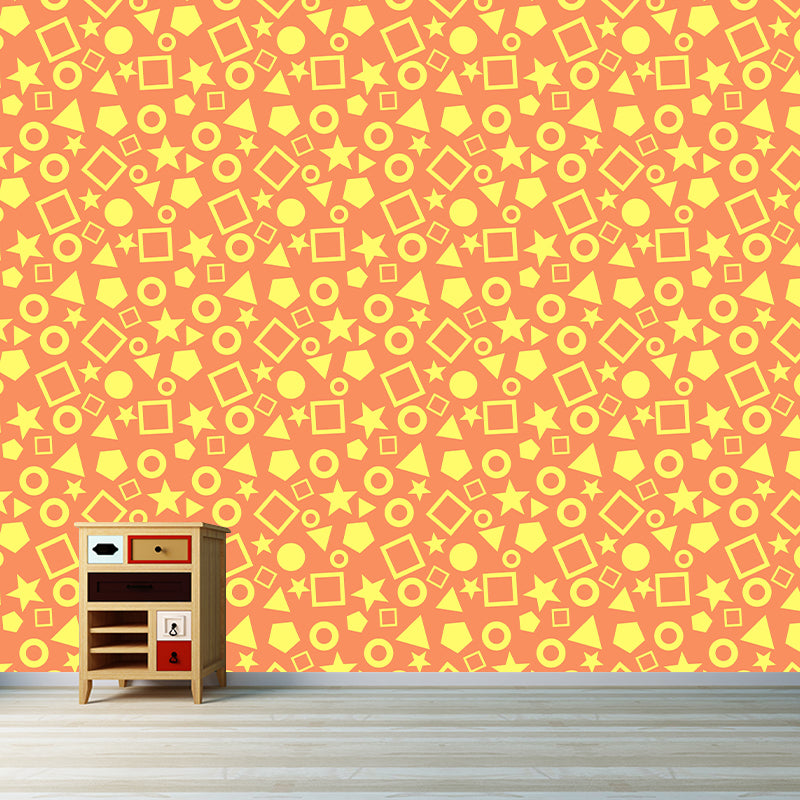 Contemporary Geometric Wall Mural Modernist Wall Covering for Bedroom Decor