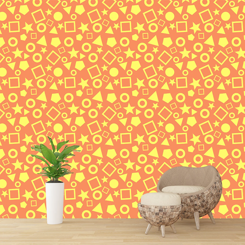 Contemporary Geometric Wall Mural Modernist Wall Covering for Bedroom Decor