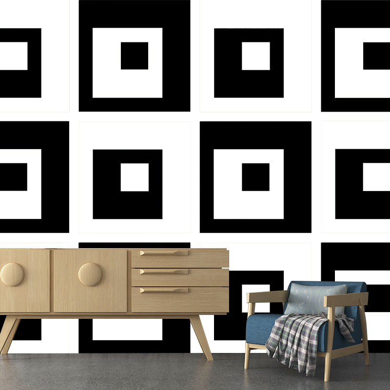 Contemporary Geometric Wall Mural Modernist Wall Covering for Bedroom Decor
