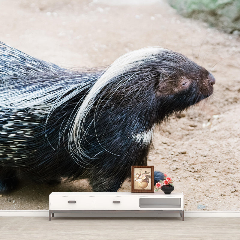 Porcupine Contemporary Wall Mural Modernist Wall Covering for Bedroom Decor