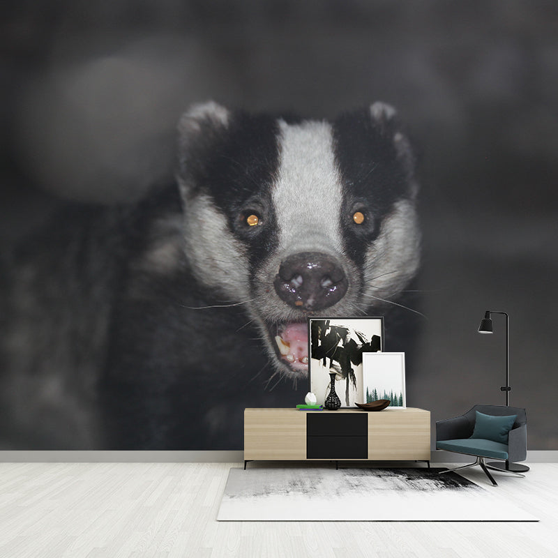 Badger Contemporary Wall Mural Modernist Wall Covering for Bedroom Decor