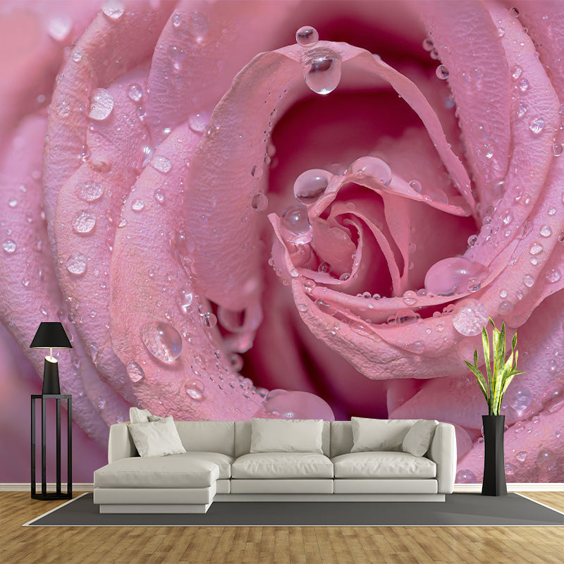 Partial Rose Contemporary Wall Mural Modernist Wall Covering for Bedroom