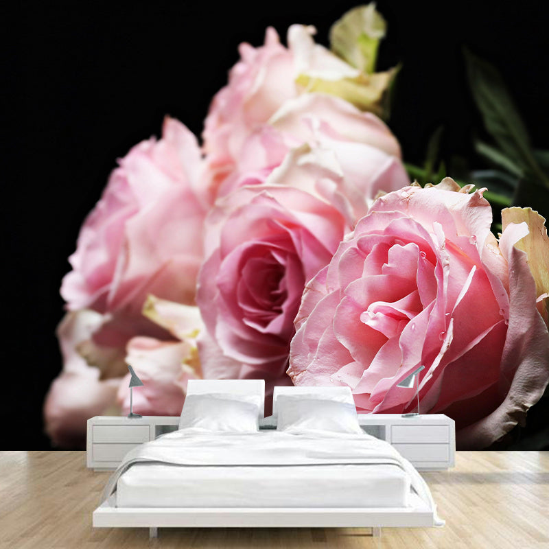 Roses Mural Wallpaper Wall Covering Mildew Resistant for Sleeping Room
