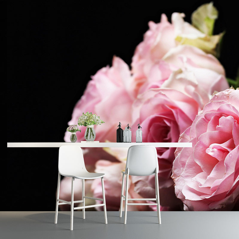 Roses Mural Wallpaper Wall Covering Mildew Resistant for Sleeping Room