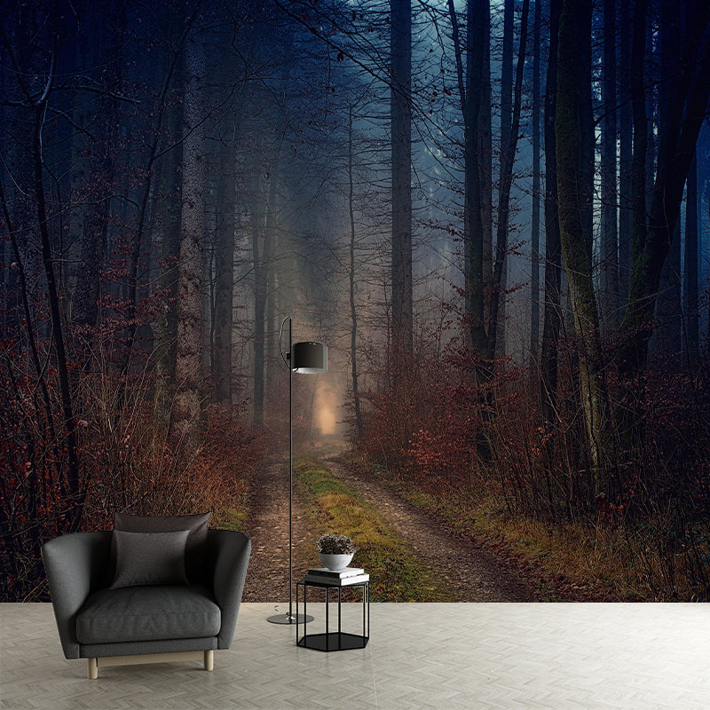 Photography Dark Forest Mural Wallpaper for Sitting Room Decor Multiple Sizes Available