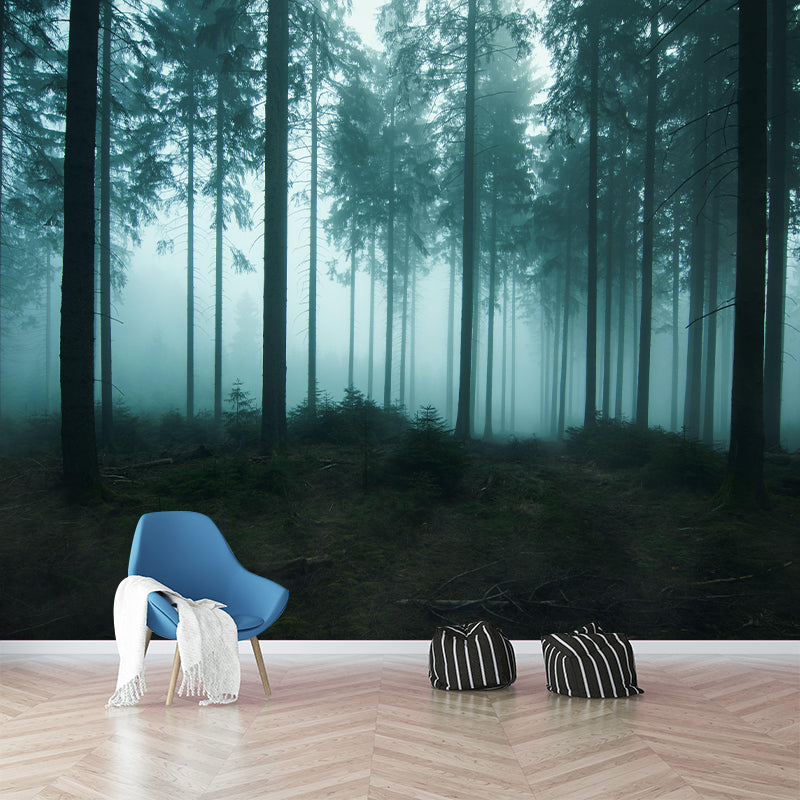 Photography Dark Forest Mural Wallpaper for Sitting Room Decor Multiple Sizes Available