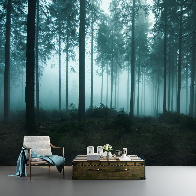 Photography Dark Forest Mural Wallpaper for Sitting Room Decor Multiple Sizes Available