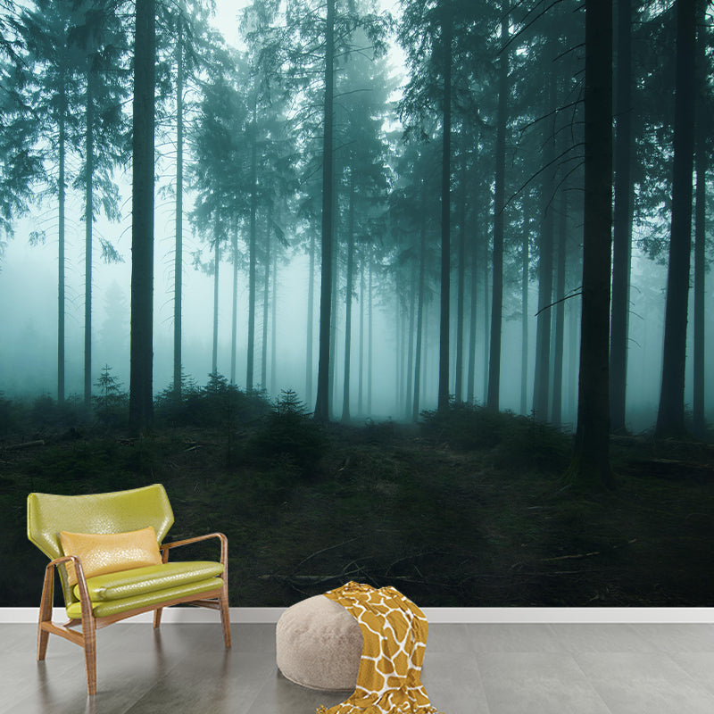 Photography Dark Forest Mural Wallpaper for Sitting Room Decor Multiple Sizes Available