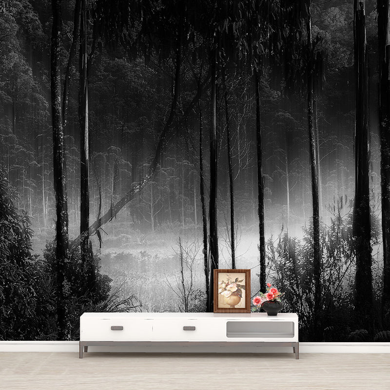 Photography Dark Forest Mural Wallpaper for Sitting Room Decor Multiple Sizes Available
