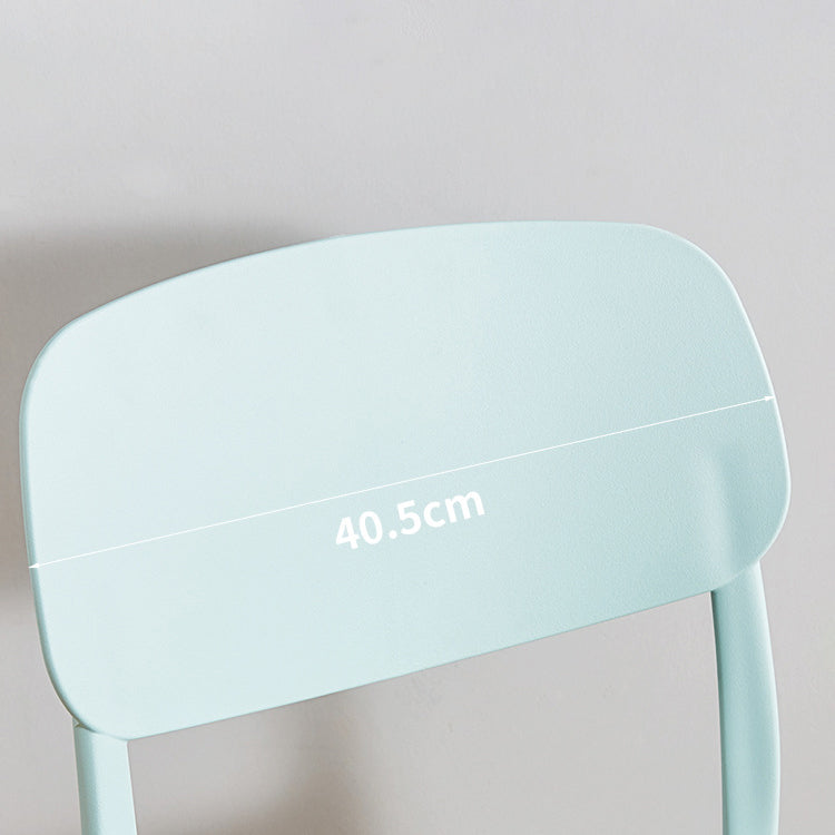 Glam Style Plastic Side Chair Matte Finish Open Back Home Use Dining Chair