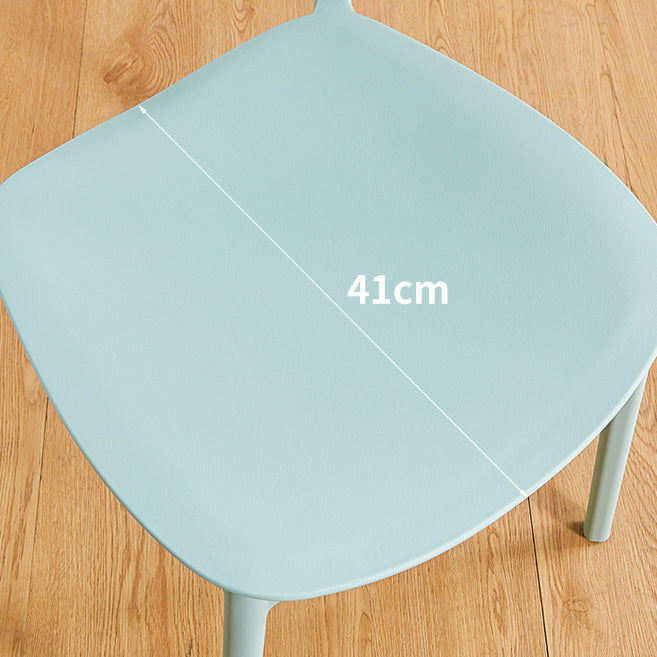 Glam Style Plastic Side Chair Matte Finish Open Back Home Use Dining Chair