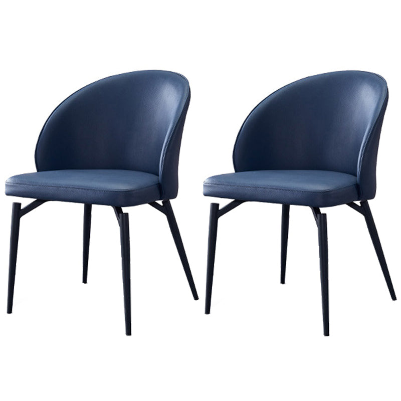 Chaises de salle à manger sans bras en métal nordique, chaise latérale de salle à manger à dos ouvert pour Restaurant