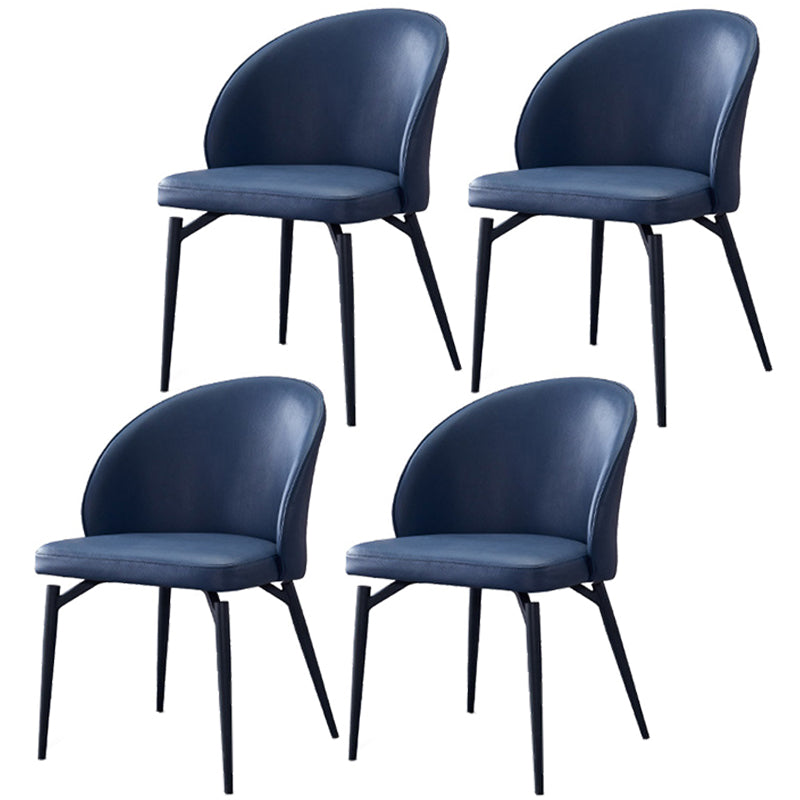 Chaises de salle à manger sans bras en métal nordique, chaise latérale de salle à manger à dos ouvert pour Restaurant