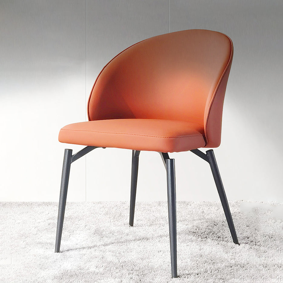 Chaises de salle à manger sans bras en métal nordique, chaise latérale de salle à manger à dos ouvert pour Restaurant