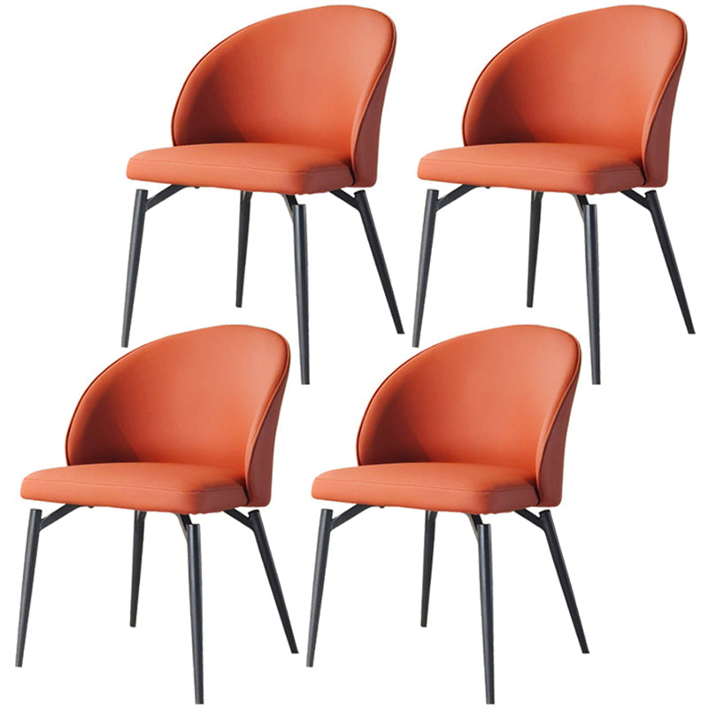 Chaises de salle à manger sans bras en métal nordique, chaise latérale de salle à manger à dos ouvert pour Restaurant