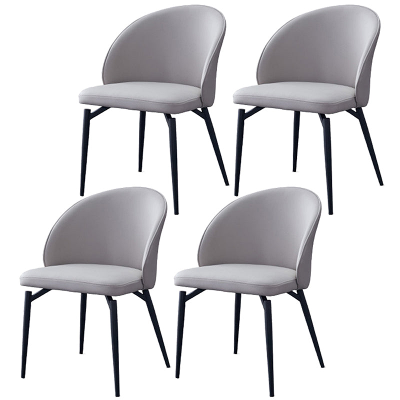 Chaises de salle à manger sans bras en métal nordique, chaise latérale de salle à manger à dos ouvert pour Restaurant