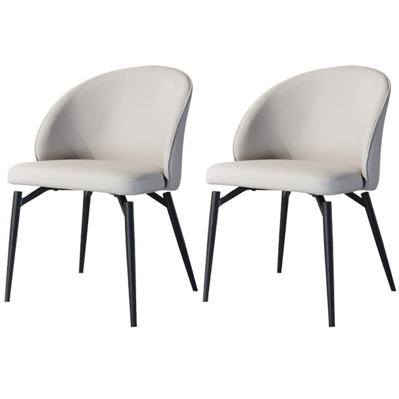 Chaises de salle à manger sans bras en métal nordique, chaise latérale de salle à manger à dos ouvert pour Restaurant