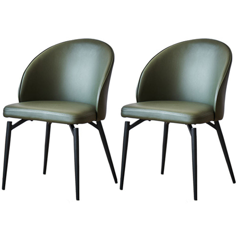 Chaises de salle à manger sans bras en métal nordique, chaise latérale de salle à manger à dos ouvert pour Restaurant