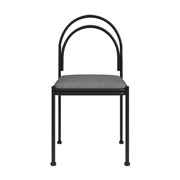 Chaise de salle à manger scandinave en métal, chaise d'appoint de restaurant à dossier ouvert