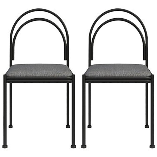 Chaise de salle à manger scandinave en métal, chaise d'appoint de restaurant à dossier ouvert