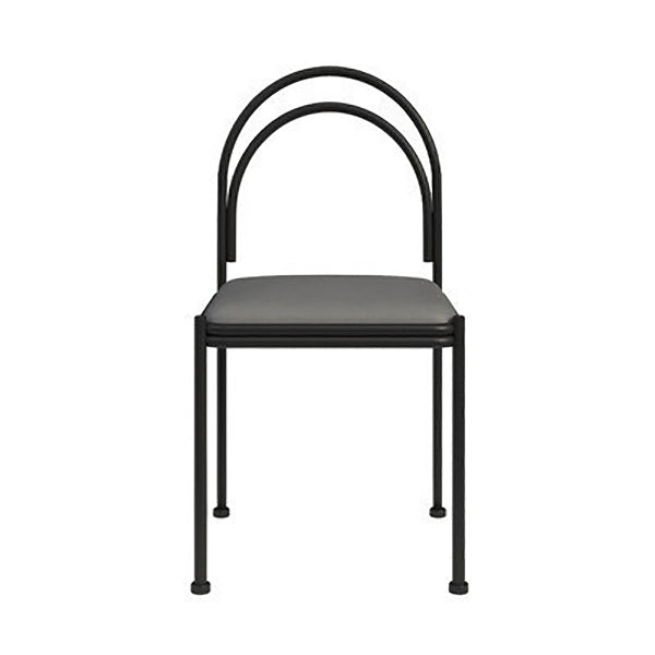 Chaise de salle à manger scandinave en métal, chaise d'appoint de restaurant à dossier ouvert