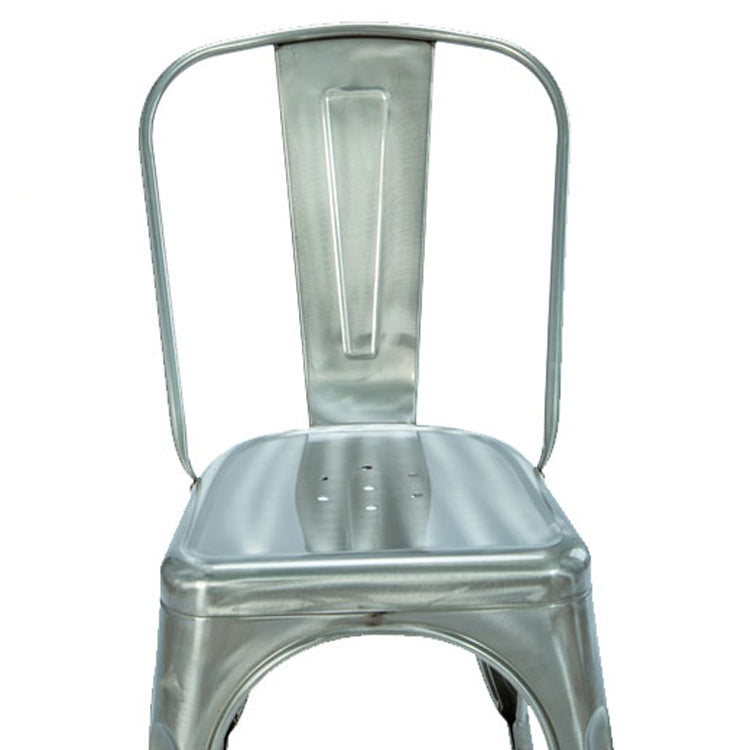 Industrial Dining Chair Slat Back Chair with 4 Metal Legs for Home Use