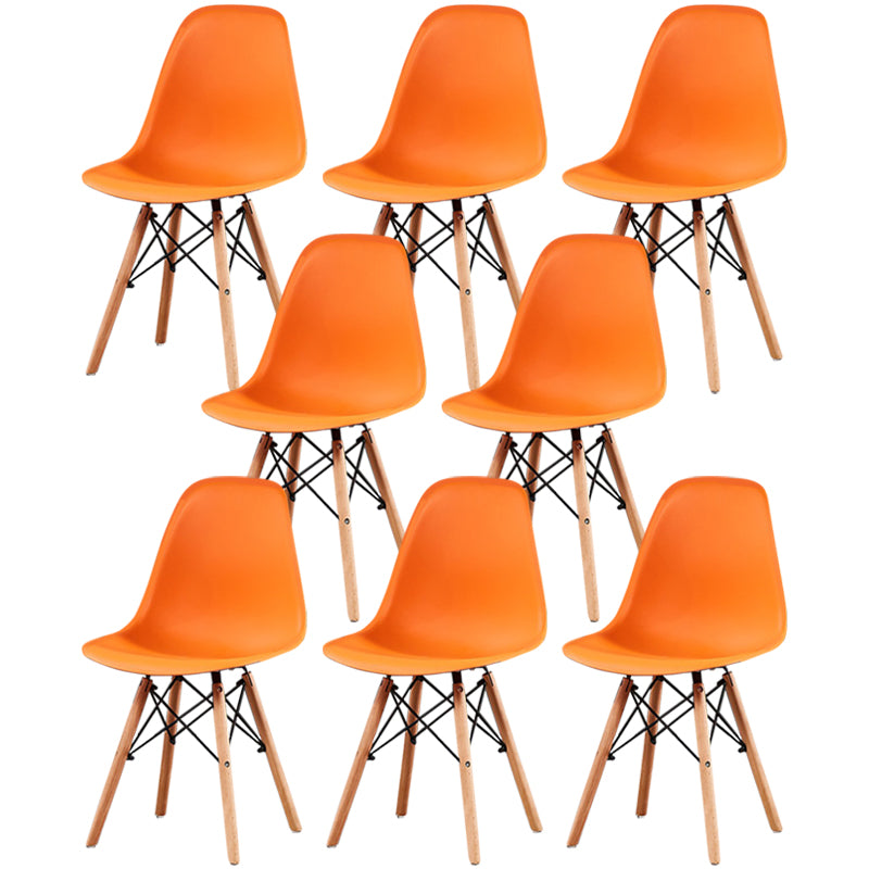 Glam Style Wooden Side Chair Matte Finish Solid Back Dining Chair for Dinning Room