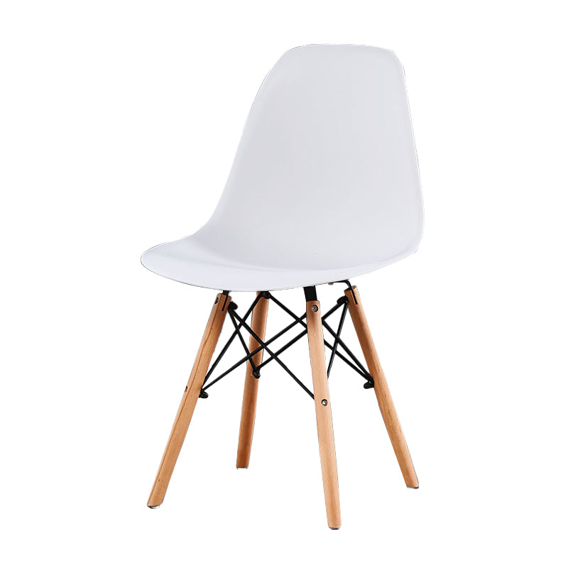 Glam Style Wooden Side Chair Matte Finish Solid Back Dining Chair for Dinning Room