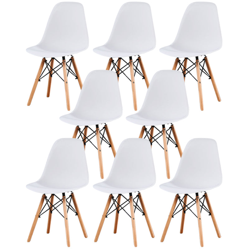 Glam Style Wooden Side Chair Matte Finish Solid Back Dining Chair for Dinning Room