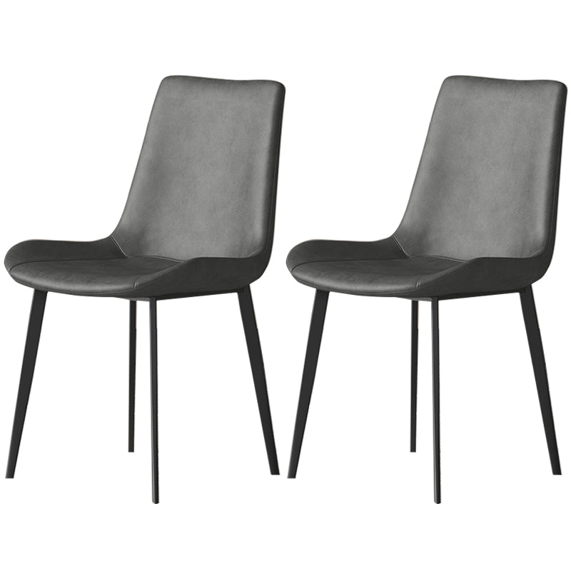 Chaise de salle à manger industrielle en métal, finition métallique, chaise de salle à manger Parsons