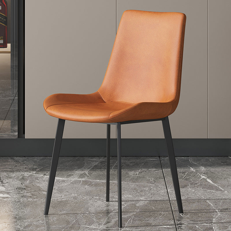 Chaise de salle à manger industrielle en métal, finition métallique, chaise de salle à manger Parsons
