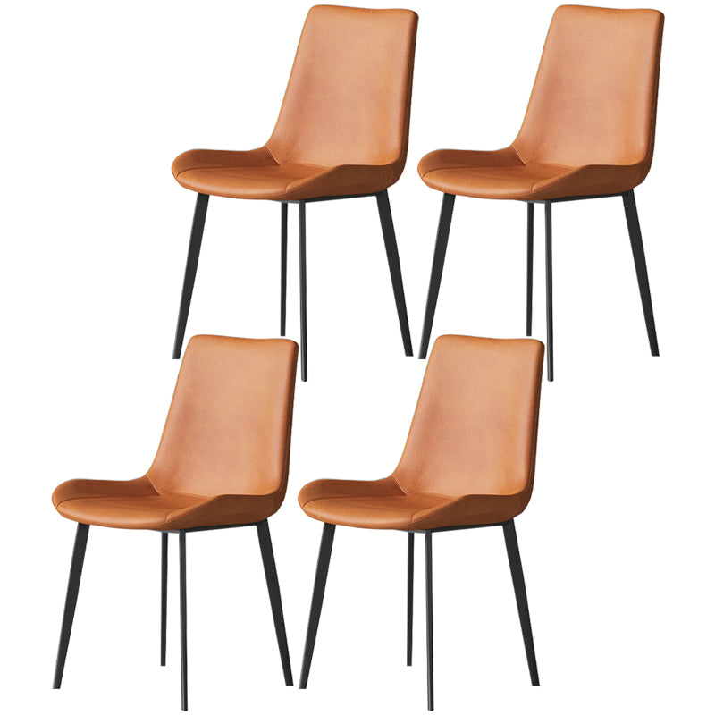 Chaise de salle à manger industrielle en métal, finition métallique, chaise de salle à manger Parsons