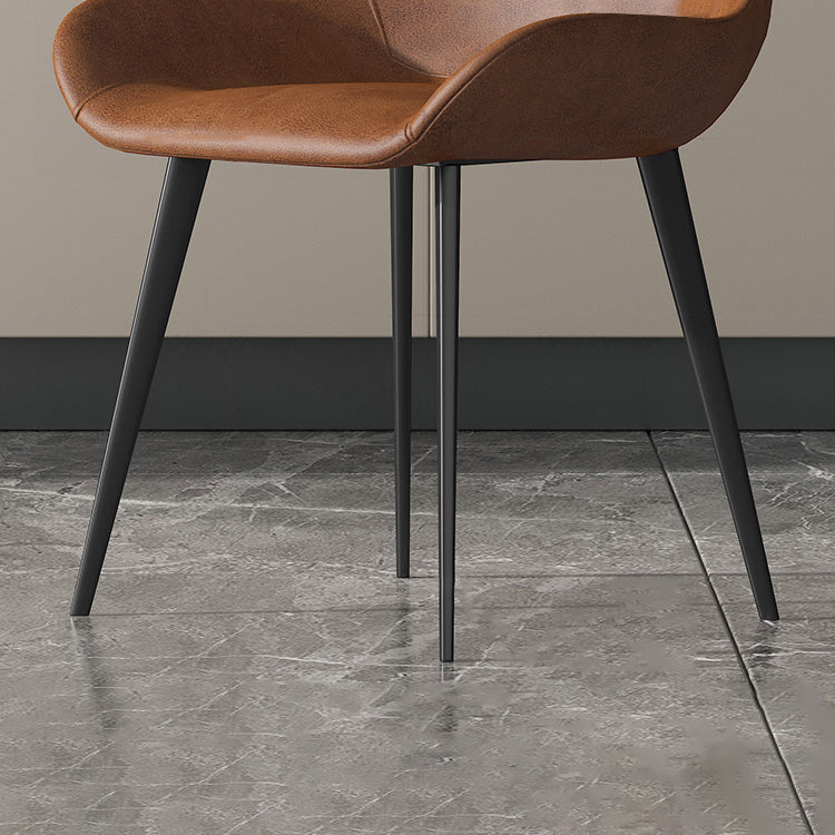 Chaise de salle à manger industrielle en métal, finition métallique, chaise de salle à manger Parsons