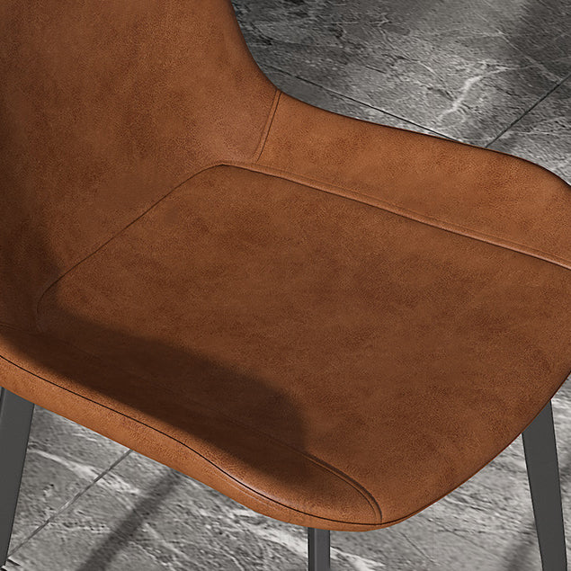 Chaise de salle à manger industrielle en métal, finition métallique, chaise de salle à manger Parsons